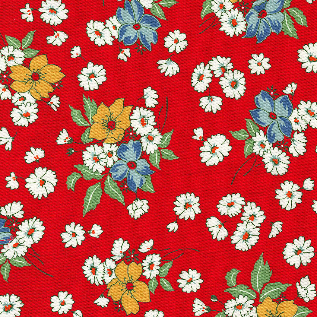 Sweet Melodies | Fabric | Red Medium Floral | American Jane